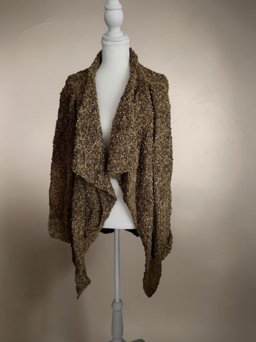 ANNETTE GORTZ Tan Knit Blended Cardigan Sweater Size XL
